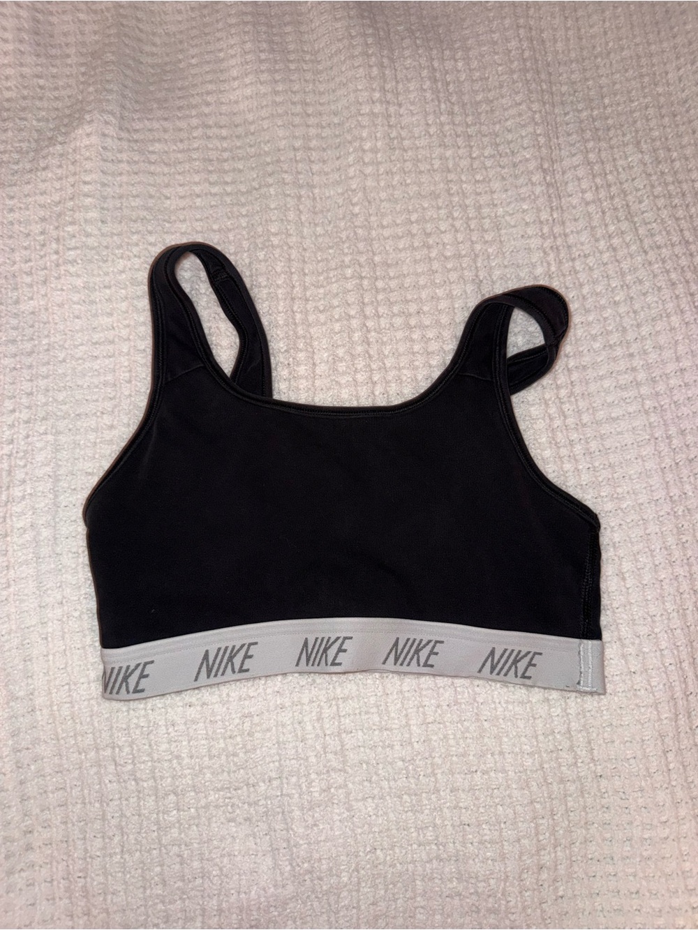 Nike Black Sports Bra with Gray Branded Band